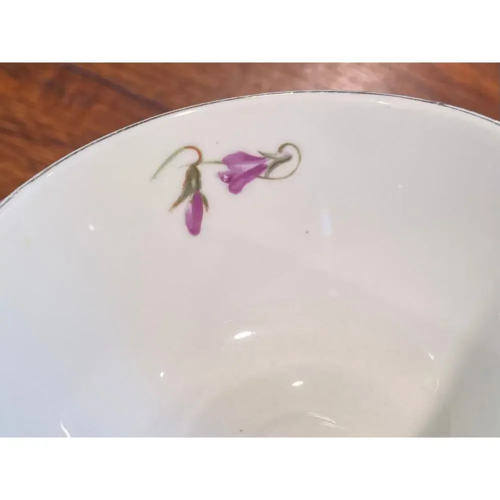 Vintage Hammersley Pedestal Bowl, Victorian Violets
